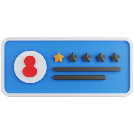 Estrella de calificación del cliente  3D Icon