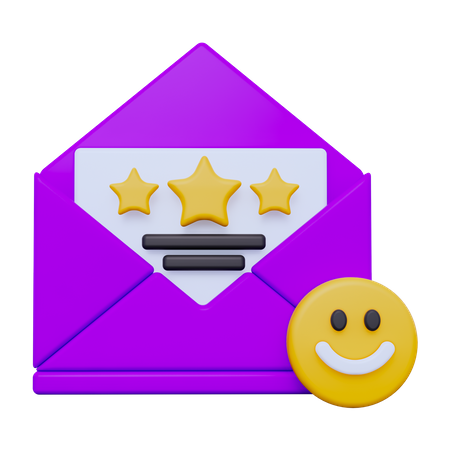 Correo de calificación  3D Icon