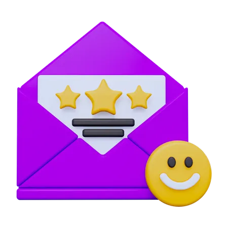 Correo de calificación  3D Icon