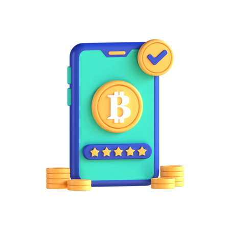 Calificación criptográfica en línea  3D Icon