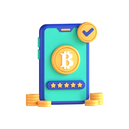 Calificación criptográfica en línea  3D Icon