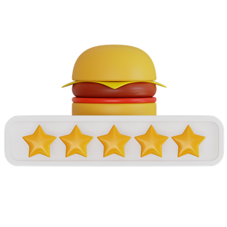 Calificación de calidad de hamburguesa  3D Icon