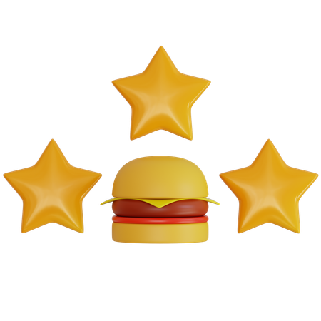 Calificación de calidad de hamburguesa  3D Icon