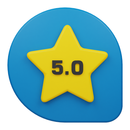 Comentario de calificación de cinco estrellas  3D Icon