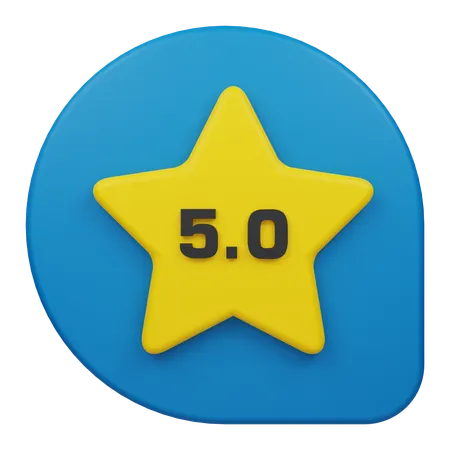 Comentario de calificación de cinco estrellas  3D Icon