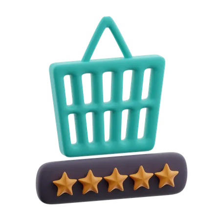 Calificación de compras  3D Icon