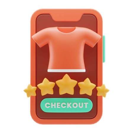 Calificación de compras en línea  3D Icon