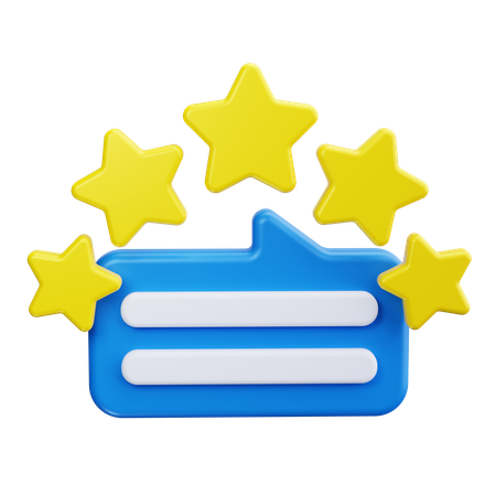 Calificación de estrellas  3D Icon