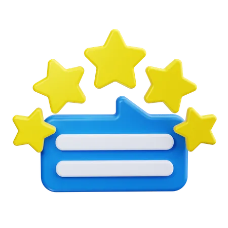 Calificación de estrellas  3D Icon