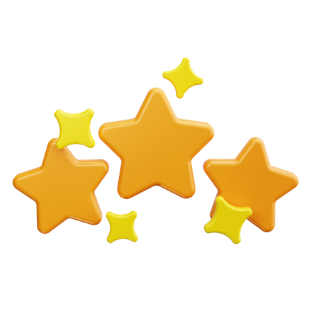 Calificación de estrellas  3D Icon