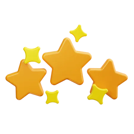 Calificación de estrellas  3D Icon