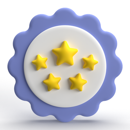 Calificación de estrellas  3D Icon