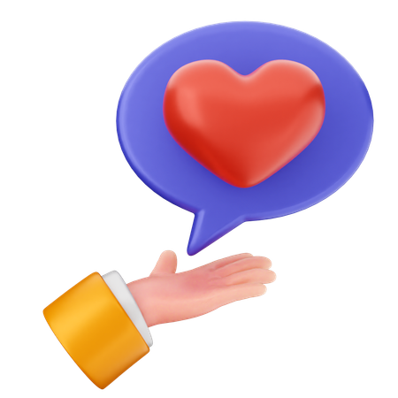 Reseña de la calificación del chat de amor  3D Icon