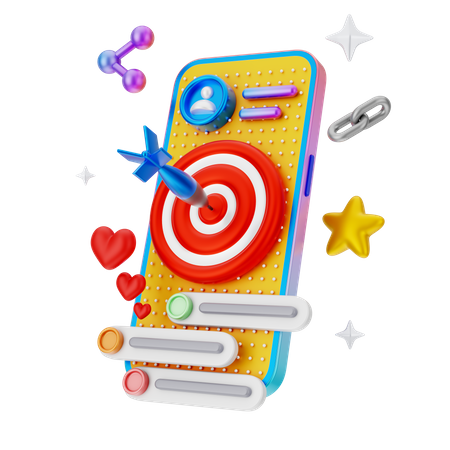 Calificación de marketing en redes sociales  3D Icon