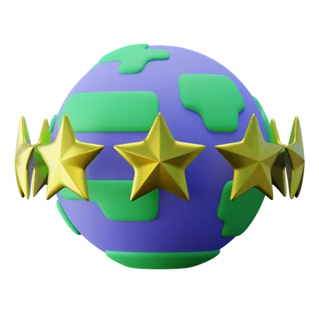 Calificación de reputación mundial  3D Icon