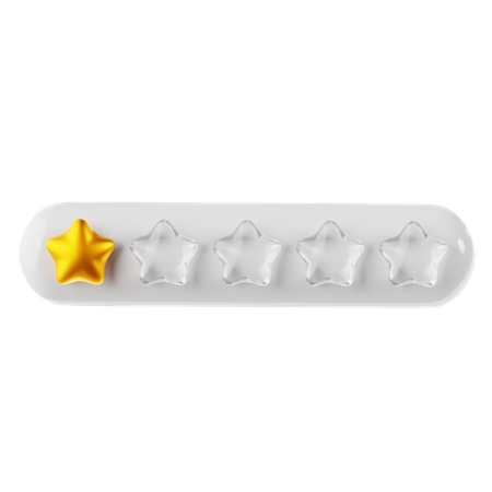 Calificación de una estrella de oro  3D Icon