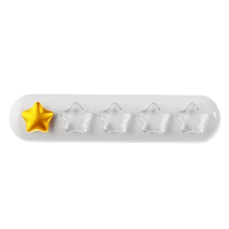 Calificación de una estrella de oro  3D Icon