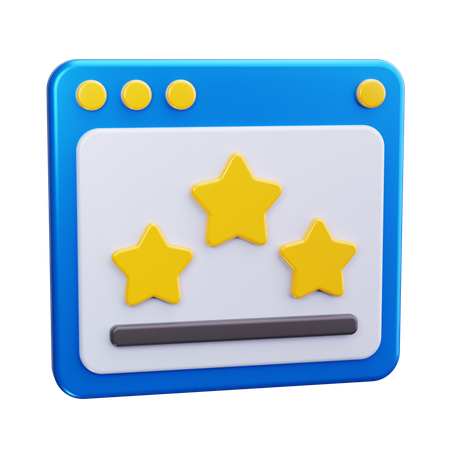 Estrellas de calificación en línea  3D Icon