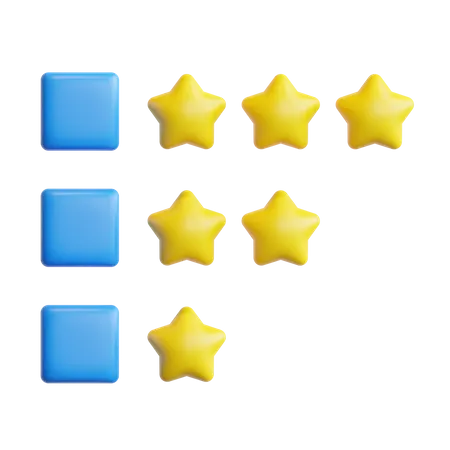 Estrellas de calificación  3D Icon