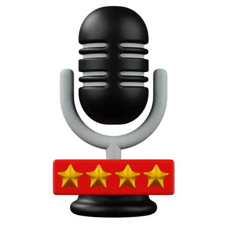 Calificación de podcasts  3D Icon