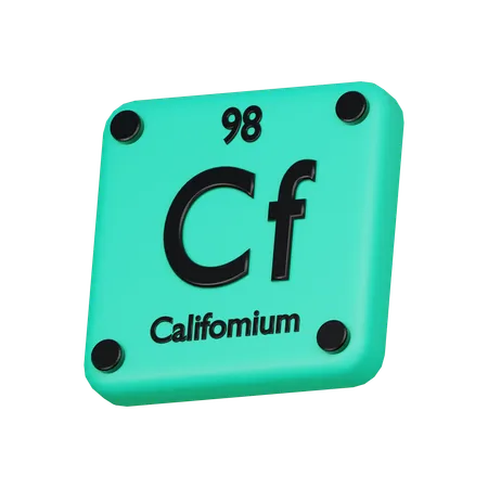 Califomium Element 3 D Icon 3D Icon