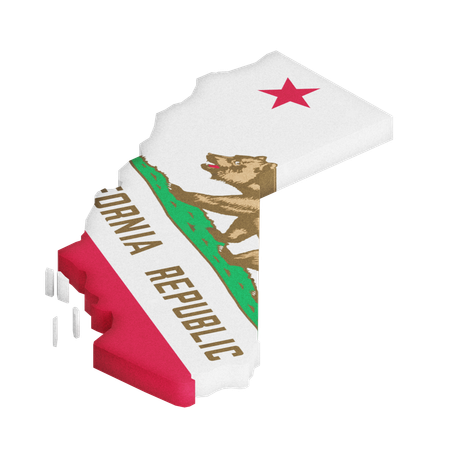 California  3D Icon
