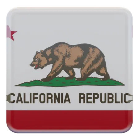 California Flag  3D Illustration