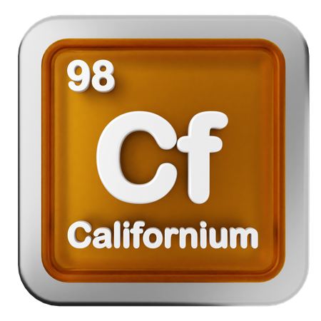 Californium Periodic Table  3D Icon