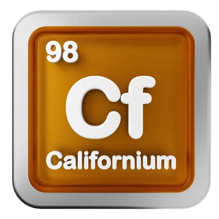 Tableau périodique du californium  3D Icon