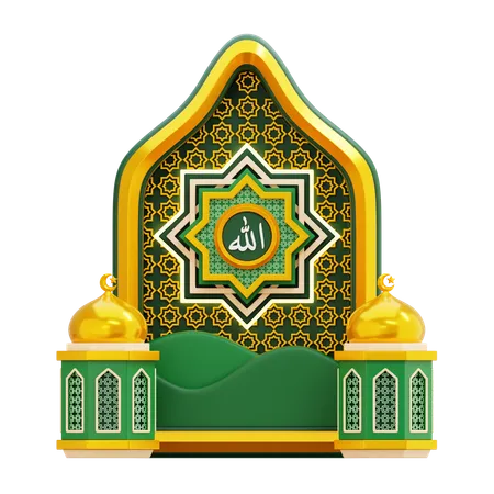 Decoração de janela de caligrafia ramadan  3D Icon