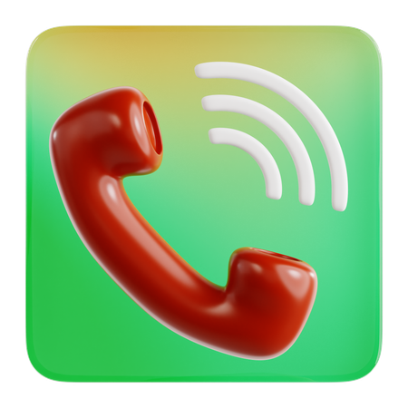 電話  3D Icon