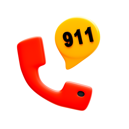 Call 911  3D Illustration