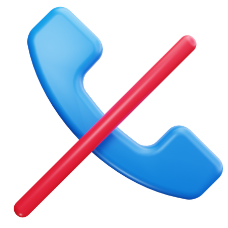 통화가 차단되었습니다  3D Icon