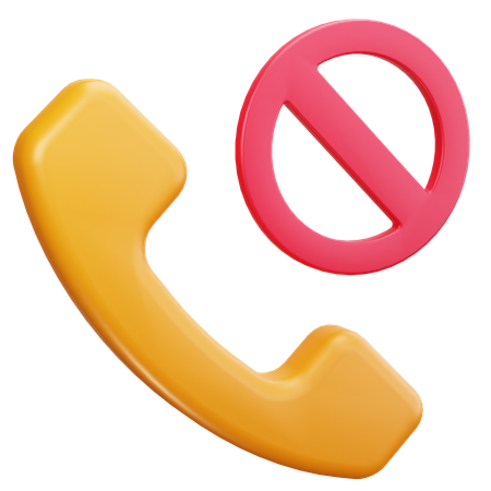 Call Blocked  3D Icon