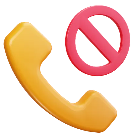 Call Blocked  3D Icon