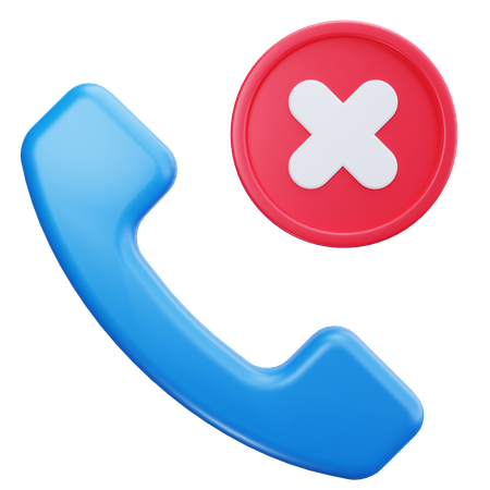 전화 취소  3D Icon