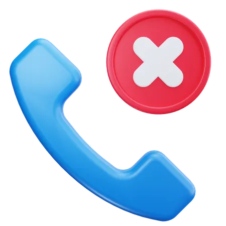 Call Cancel  3D Icon