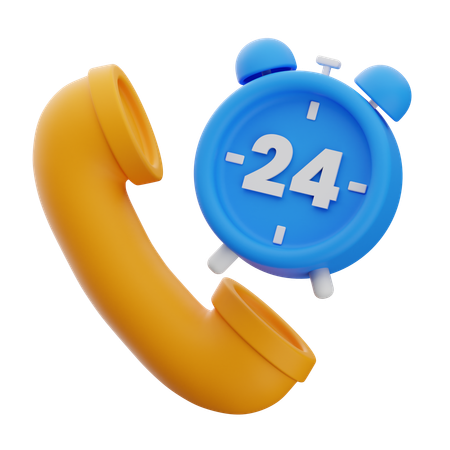 Call Center 24/7  3D Icon