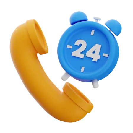 Call Center 24/7  3D Icon