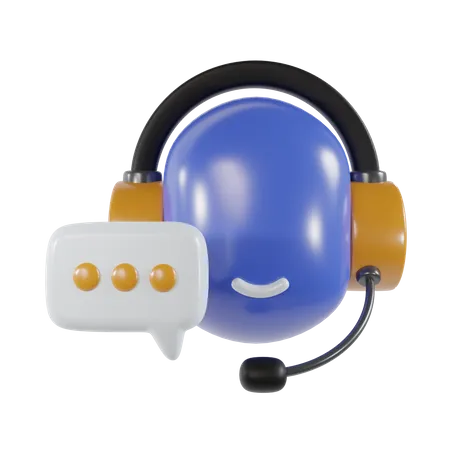 Call Center Chat Communication 3 D Icon Render 3D Icon