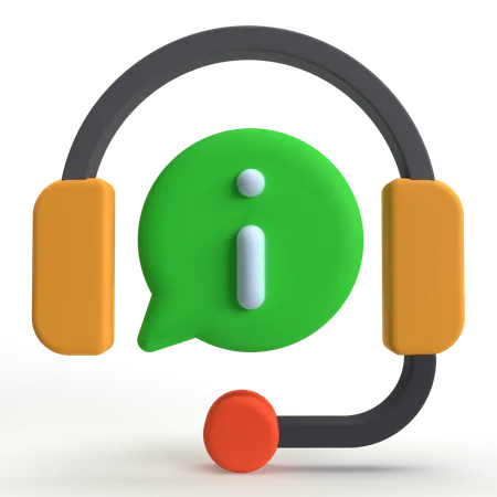 Call Center Info  3D Icon