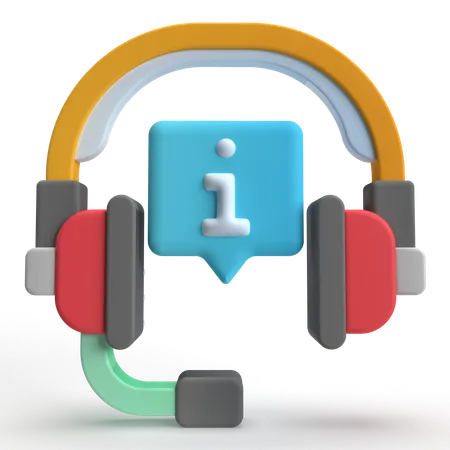 Call Center Info  3D Icon