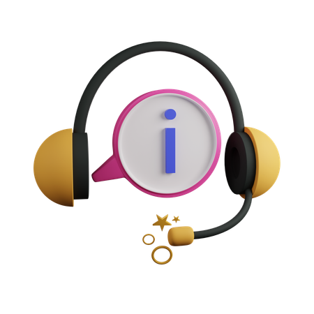 Call center info  3D Icon