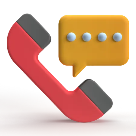 Call Chat  3D Icon