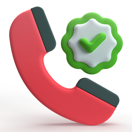 Call check  3D Icon