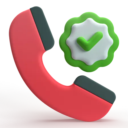 Call check  3D Icon