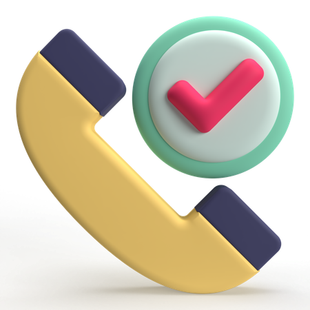 Call Check  3D Icon