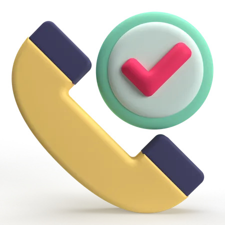 Call Check  3D Icon