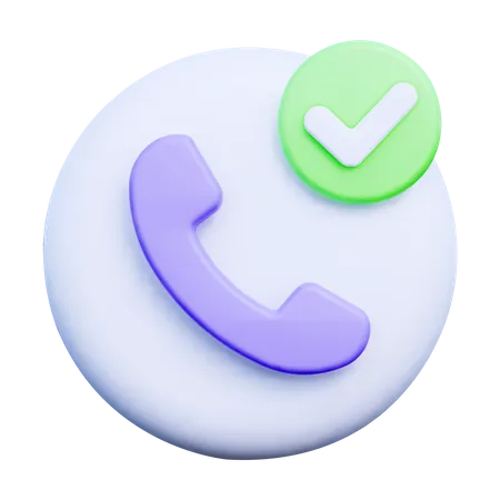 Call Done 3D Icon