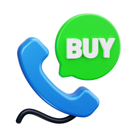 Call For Buy Stock  3D Icon